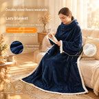 Corduroy Multi-Functional Wearable Sleeve Blanket