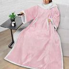 Corduroy Multi-Functional Wearable Sleeve Blanket