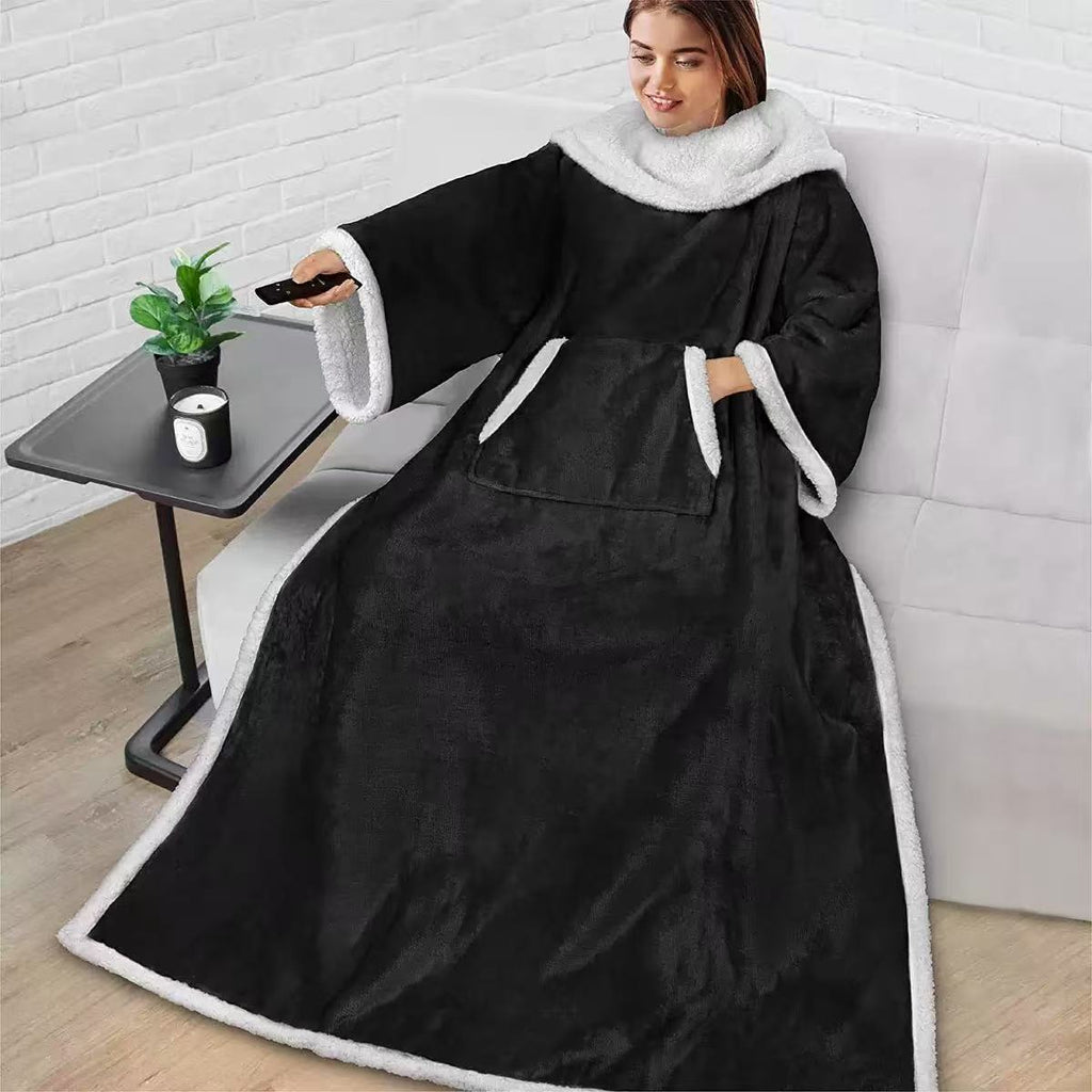 Corduroy Multi-Functional Wearable Sleeve Blanket