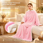 Corduroy Multi-Functional Wearable Sleeve Blanket