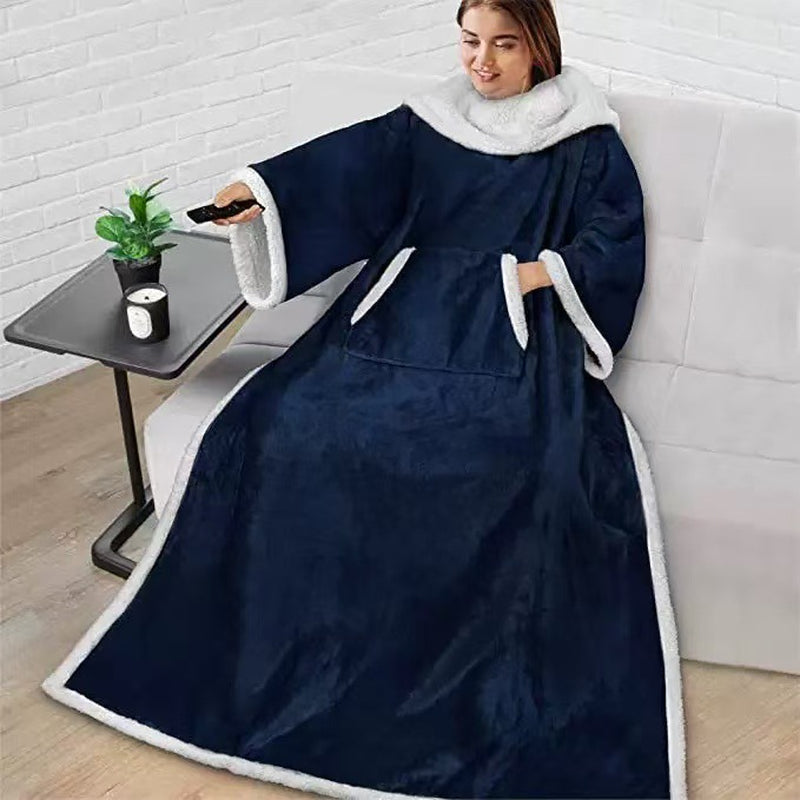 Corduroy Multi-Functional Wearable Sleeve Blanket